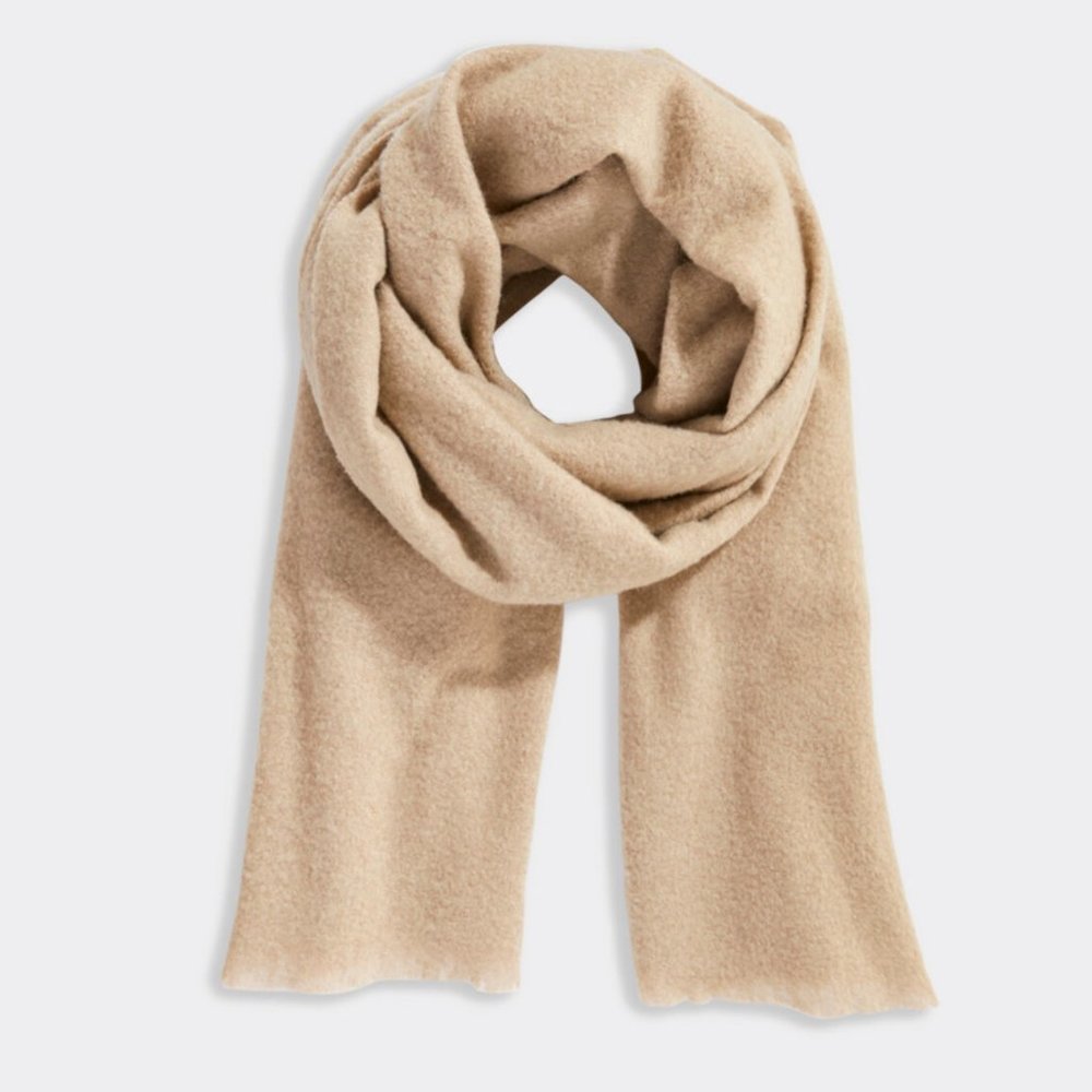 NWT Vineyard Vines Wool Oversized Cozy Scarf Cappuccino | Tan Winter Scarf 🧣❄️